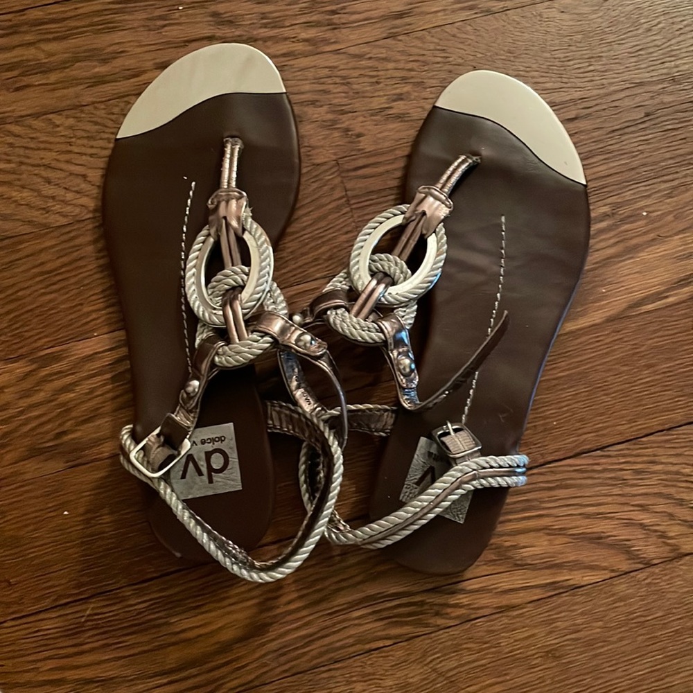 Dolce Vita Brown and Silver Sandals